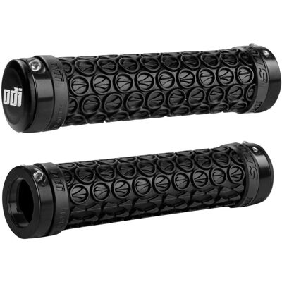 Poignées SDG Hansolo Lock-On pour Vélo - 130mm - Publicité Poignées SDG Hansolo Lock-On pour Vélo - 130mm - Publicité