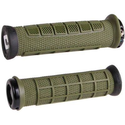 Chwyty ODI Elite Pro Lock-On MTB - Oliwka - 130mm Chwyty ODI Elite Pro Lock-On MTB - Oliwka - 130mm
