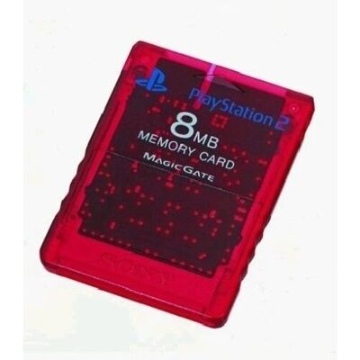 Sony - PS2 Memory Card 8MB - Red - Memory Card Sony - PS2 Memory Card 8MB - Red - Memory Card