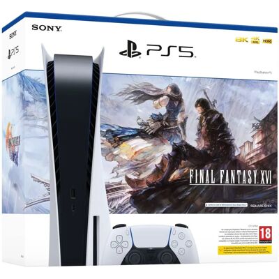 Sony PlayStation 5 (PS5) - Standard Edition + Final Fantasy XVI - Publicité Sony PlayStation 5 (PS5) - Standard Edition + Final Fantasy XVI - Publicité