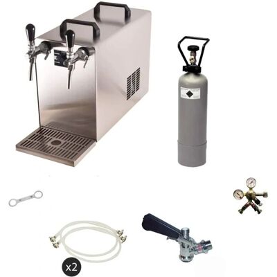 Köpi ich-zapfe STREAM 50 ÉDITION NOIRE Distributeur de bière - 55L/h, 2 Robinets - Publicité Köpi ich-zapfe STREAM 50 ÉDITION NOIRE Distributeur de bière - 55L/h, 2 Robinets - Publicité