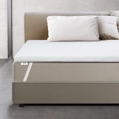Topper viscoelástico The White Stone - 140x185 - Soporte, Funda desmontable Topper viscoelástico The White Stone - 140x185 - Soporte, Funda desmontable