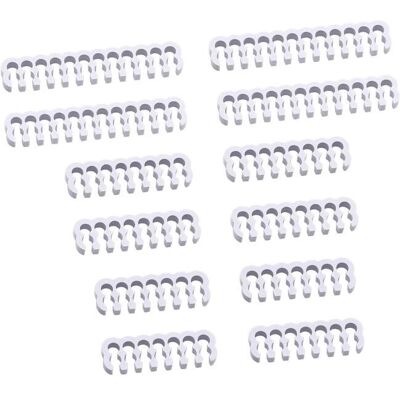 Kit di 12 pettini per cavi CableMod bianco - Per modding Kit di 12 pettini per cavi CableMod bianco - Per modding