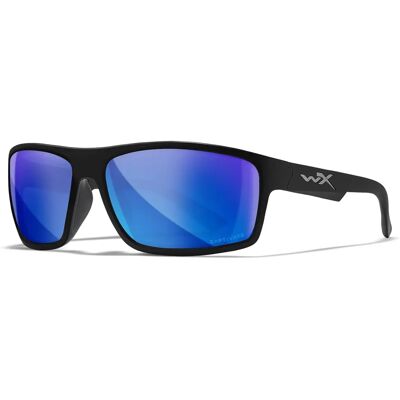 Wiley X Peak Captivate Polarized Blue Mirror Sunglasses - Black Frame Wiley X Peak Captivate Polarized Blue Mirror Sunglasses - Black Frame