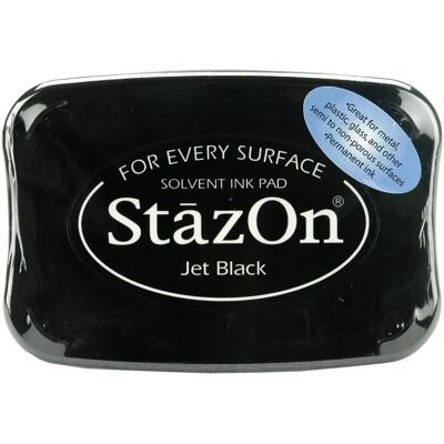 Tsukineko Jet Black StazOn Stempelkissen - Tintenpad Tsukineko Jet Black StazOn Stempelkissen - Tintenpad