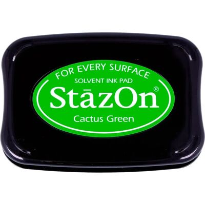 Tsukineko Cactus Green StazOn Ink Pad - Ink Pad Tsukineko Cactus Green StazOn Ink Pad - Ink Pad