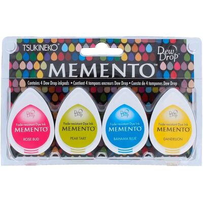 Tsukineko Memento 4 Piece Set Beach Party - Ink Pad Tsukineko Memento 4 Piece Set Beach Party - Ink Pad