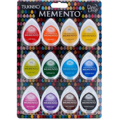 Tsukineko Memento Gum Drops Tuszowa Pieczątka - 12 szt. - Szybkoschnący, Odporność na blaknięcie Tsukineko Memento Gum Drops Tuszowa Pieczątka - 12 szt. - Szybkoschnący, Odporność na blaknięcie