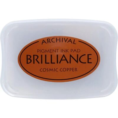 Tsukineko Cosmic Copper Brilliance Ink Pad - High Opacity, Air Dry, Versatile Tsukineko Cosmic Copper Brilliance Ink Pad - High Opacity, Air Dry, Versatile