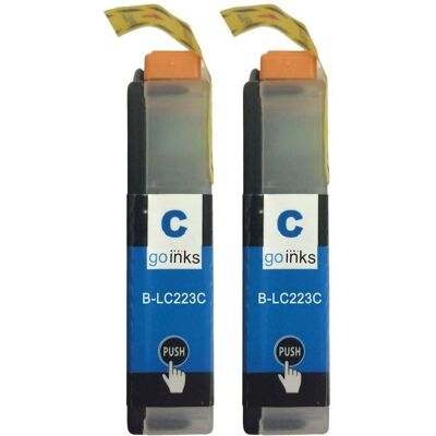 Cartouche d'encre Cyan Brother - Pack de 2 - Compatible avec LC223C - Publicité Cartouche d'encre Cyan Brother - Pack de 2 - Compatible avec LC223C - Publicité