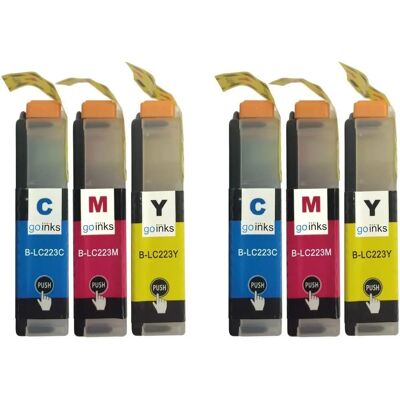 Cartouches d'encre Cyan/Magenta/Jaune Brother LC223 - Pack de 6 - Publicité Cartouches d'encre Cyan/Magenta/Jaune Brother LC223 - Pack de 6 - Publicité