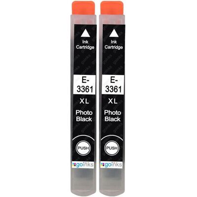 Go Inks 2 Cartouches d'encre noire photo - Remplace Epson T3361 - pour série Epson XP - Publicité Go Inks 2 Cartouches d'encre noire photo - Remplace Epson T3361 - pour série Epson XP - Publicité