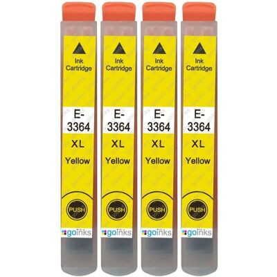 Cartouches d'encre jaunes Go Inks - Compatible/Non-OEM - Pack de 4 - Publicité Cartouches d'encre jaunes Go Inks - Compatible/Non-OEM - Pack de 4 - Publicité