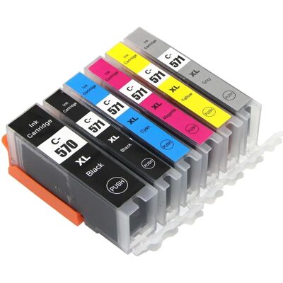 Go Inks Compatible PGI-570 & CLI-571 Ink Cartridge Set - 6 Pack Go Inks Compatible PGI-570 & CLI-571 Ink Cartridge Set - 6 Pack