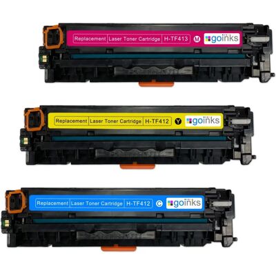 Go Inks Cyan Magenta Yellow Toner Set - Laser Printer Cartridges - 5,000 Pages Go Inks Cyan Magenta Yellow Toner Set - Laser Printer Cartridges - 5,000 Pages