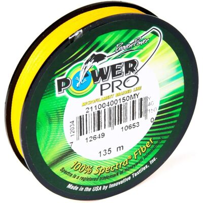 Power Pro Spectra Schnur - Hochsicht Gelb 135m - Angelrute Power Pro Spectra Schnur - Hochsicht Gelb 135m - Angelrute