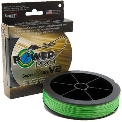 PowerPro Super 8 Slick V2 - Flätad fiskelina - Aqua Green PowerPro Super 8 Slick V2 - Flätad fiskelina - Aqua Green