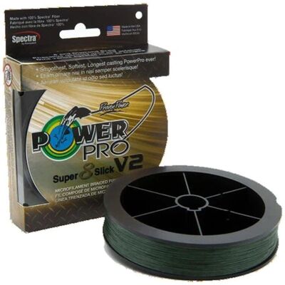 Power Pro Super 8 Slick V2 Braided Line - 275M - Black - Fishing Line Power Pro Super 8 Slick V2 Braided Line - 275M - Black - Fishing Line