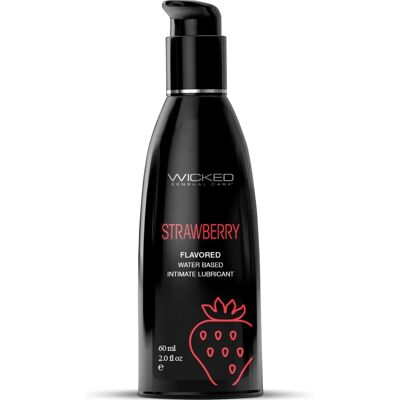 Wicked Aqua Strawberry Flavored Lubricant Gel - Lubricant Gel Wicked Aqua Strawberry Flavored Lubricant Gel - Lubricant Gel