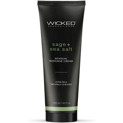 Wicked Sensual Massage Cream Sage Sea Salt - Erotic Massage Gel Wicked Sensual Massage Cream Sage Sea Salt - Erotic Massage Gel
