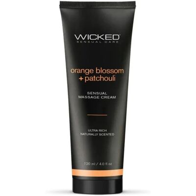 Wicked Sensual Massage Cream - Orange Blossom + Patchouli - 120 ml Wicked Sensual Massage Cream - Orange Blossom + Patchouli - 120 ml