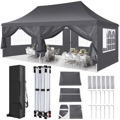 Marca 3x6M Pabellón de jardín impermeable con protección UV - Plegable para bodas y eventos Marca 3x6M Pabellón de jardín impermeable con protección UV - Plegable para bodas y eventos