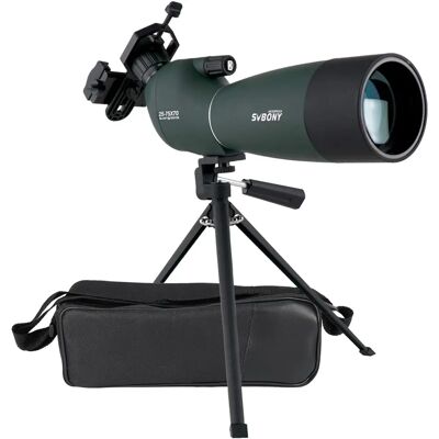 Telescópio à prova d'água Svbony 25-75x70 com Trípode e Adaptador para Celular Telescópio à prova d'água Svbony 25-75x70 com Trípode e Adaptador para Celular