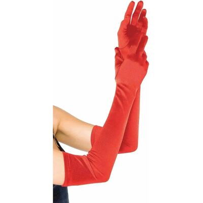 Leg Avenue Rote Satin-Armstulpen - Elegantes Regency-Accessoire Leg Avenue Rote Satin-Armstulpen - Elegantes Regency-Accessoire