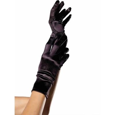 Gants en satin Leg Avenue Noir Rouge Blanc Accessoires de déguisement - Publicité Gants en satin Leg Avenue Noir Rouge Blanc Accessoires de déguisement - Publicité