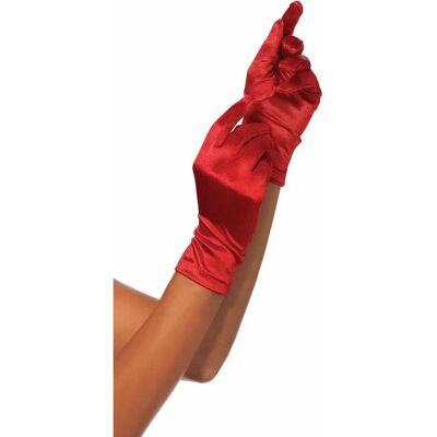 Gants en satin rouge Leg Avenue - Accessoire déguisement Gants en satin rouge Leg Avenue - Accessoire déguisement