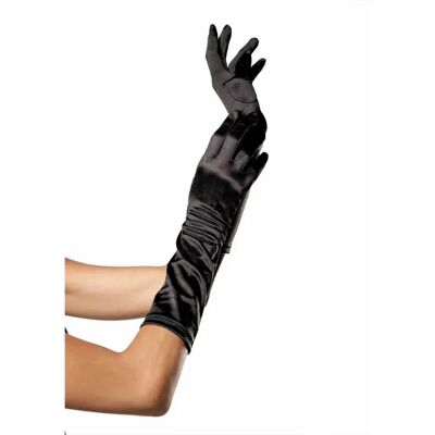 Gants en satin noir Leg Avenue - Accessoire déguisement - Publicité Gants en satin noir Leg Avenue - Accessoire déguisement - Publicité