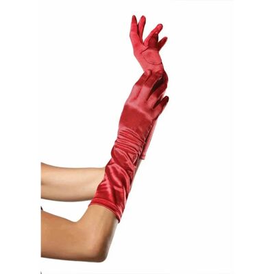 Guanti da costume Leg Avenue 00322 - Rosso, fino al gomito Guanti da costume Leg Avenue 00322 - Rosso, fino al gomito