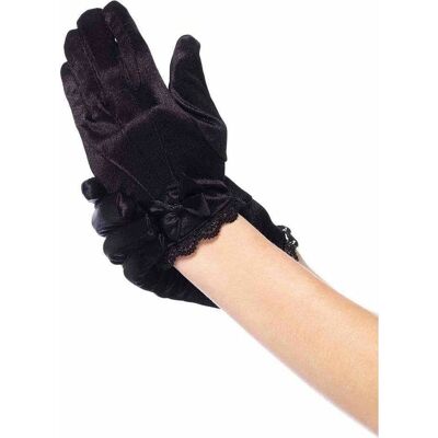 Guantes de disfraces de satén negro Leg Avenue - Accesorio de disfraz Guantes de disfraces de satén negro Leg Avenue - Accesorio de disfraz