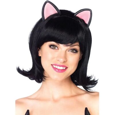 Parrucca nera Bob di Gatto & Gattino - Accessorio per costume di Halloween Parrucca nera Bob di Gatto & Gattino - Accessorio per costume di Halloween