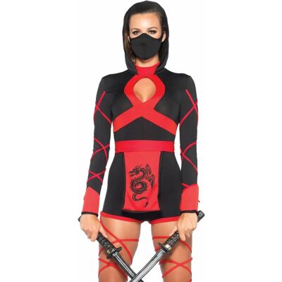 Leg Avenue Red/Black Ninja Costume - Carnival Dress Leg Avenue Red/Black Ninja Costume - Carnival Dress