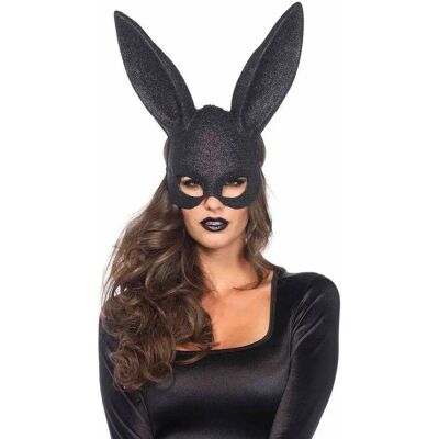 Masque Lapin Pailleté Noir de Leg Avenue - Masque Masque Lapin Pailleté Noir de Leg Avenue - Masque