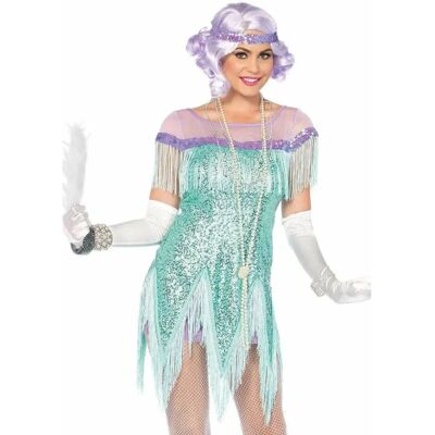 Vestido de flapper turquesa de Leg Avenue - Disfraz Vestido de flapper turquesa de Leg Avenue - Disfraz