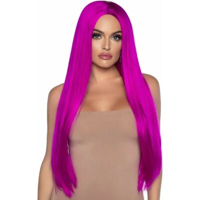 Parrucca Neon Rosa di Leg Avenue per Costumi - Lunga e Dritta Parrucca Neon Rosa di Leg Avenue per Costumi - Lunga e Dritta