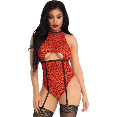 Body con giarrettiera trasparente senza schiena di Leg Avenue - Intimo Body con giarrettiera trasparente senza schiena di Leg Avenue - Intimo
