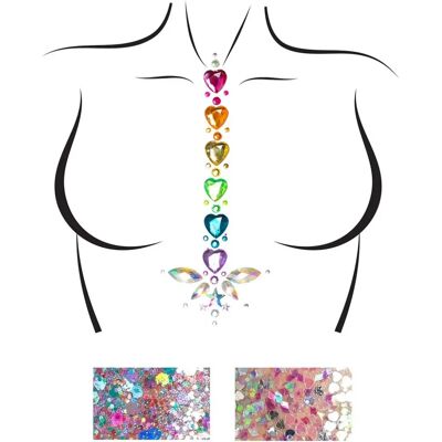 Leg Avenue Body Jewels Adore - Accessoire costume - Publicité Leg Avenue Body Jewels Adore - Accessoire costume - Publicité