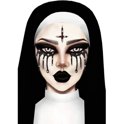 Autocollant facial orné de bijoux Possessed de Leg Avenue - Type de visage Autocollant facial orné de bijoux Possessed de Leg Avenue - Type de visage