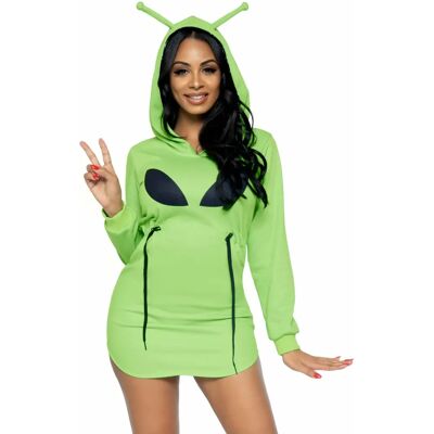 Leg Avenue 87077_12602 Vestido con capucha de Alien Verde - Vestido Leg Avenue 87077_12602 Vestido con capucha de Alien Verde - Vestido