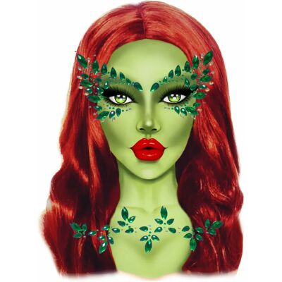 Bijoux pour le visage Poison Vert de Leg Avenue - Accessoires Bijoux pour le visage Poison Vert de Leg Avenue - Accessoires