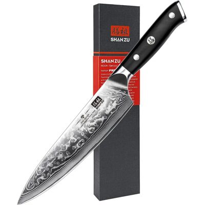 Shan ZU Damaststahl Küchenmesser - 20 cm - Allzweckmesser Shan ZU Damaststahl Küchenmesser - 20 cm - Allzweckmesser