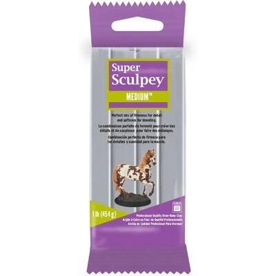 Super Sculpey Mélange Moyen - Gris - 454 g - Argile polymère Super Sculpey Mélange Moyen - Gris - 454 g - Argile polymère