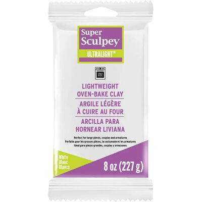 Sculpey UltraLight Biały 8 oz - Glina polimerowa do biżuterii i rękodzieła Sculpey UltraLight Biały 8 oz - Glina polimerowa do biżuterii i rękodzieła