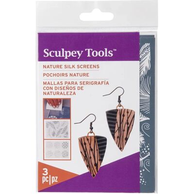 Plantillas de Serigrafía Azul Sculpey - Decorar Arcilla Polimérica Plantillas de Serigrafía Azul Sculpey - Decorar Arcilla Polimérica