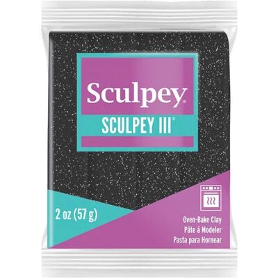 Argile polymère Sculpey - Paillettes noires - 57 g - Matériau créatif - Publicité Argile polymère Sculpey - Paillettes noires - 57 g - Matériau créatif - Publicité