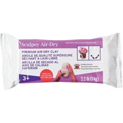 Sculpey Air Dry Clay - White - 2.2 lb (1 kg) - Air Dry Clay Sculpey Air Dry Clay - White - 2.2 lb (1 kg) - Air Dry Clay