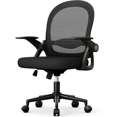 Bigzzia - Mesh-Stuhl mit mittlerer Rückenlehne - Schwarz - Stuhl Bigzzia - Mesh-Stuhl mit mittlerer Rückenlehne - Schwarz - Stuhl